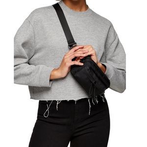 TOPSHOP Crewneck Crop Sweatshirt. Color:Grey Size:Small New with Tag!